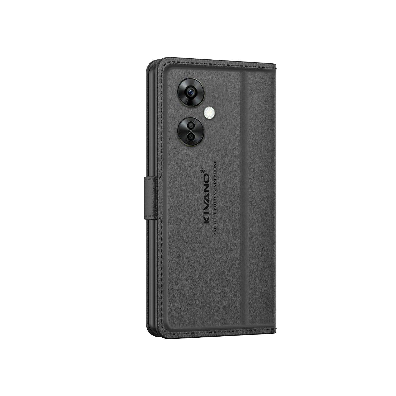 Leather Wallet Case for OnePlus Nord CE 3 Lite 5G ?Stylish Flip Folio Cover with Card Holder, Stand -KIVANO LUXE - Aibex